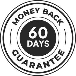 60-day money-back guarantee badge